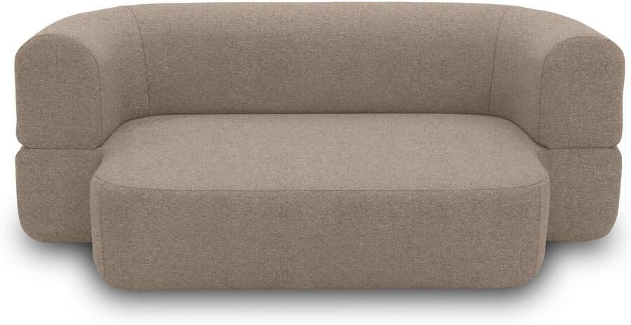 INOSIGN Slaapbank Denair ovaal pocketvering slaapbank organisch design. Breedte 208cm 2-zitsbank kan worden omgevormd tot een ligoppervlak door hem neer te klappen - Foto 7