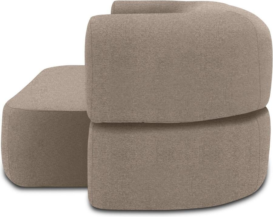 INOSIGN Slaapbank Denair ovaal pocketvering slaapbank organisch design. Breedte 208cm 2-zitsbank kan worden omgevormd tot een ligoppervlak door hem neer te klappen - Foto 2