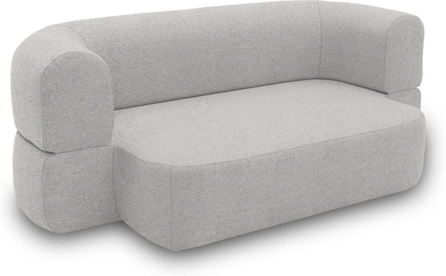 INOSIGN Slaapbank Denair ovaal pocketvering slaapbank organisch design. Breedte 208cm 2-zitsbank kan worden omgevormd tot een ligoppervlak door hem neer te klappen - Foto 4