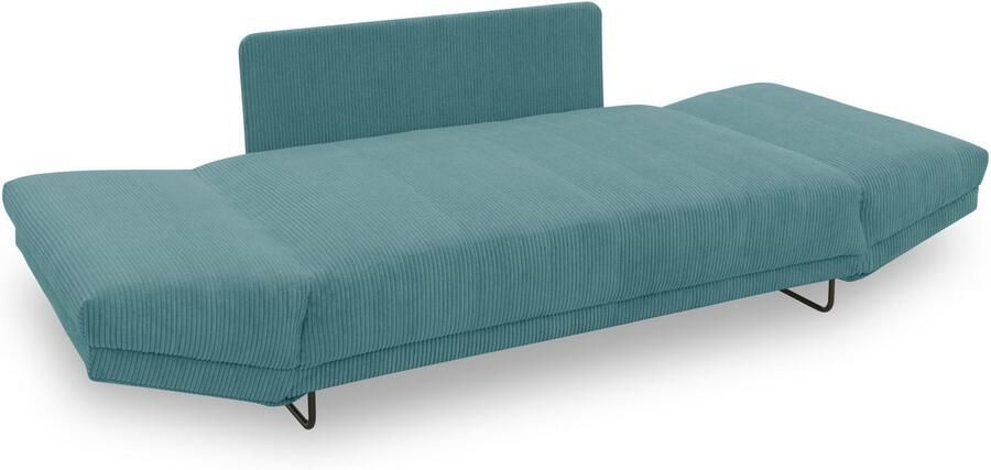 INOSIGN Slaapbank Jadelyn met inklapbare armleuningen slaapbank met pocketvering Breedte 250cm Binnenvering ribfluwelen bekleding incl. 2 armleuningkussens ligoppervlak 97 x 250 cm - Foto 4