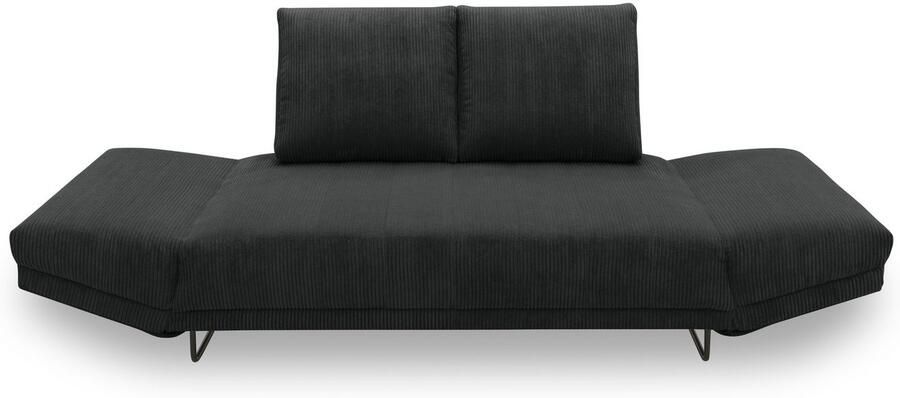 INOSIGN Slaapbank Jadelyn met inklapbare armleuningen slaapbank met pocketvering Breedte 250cm Binnenvering ribfluwelen bekleding incl. 2 armleuningkussens ligoppervlak 97 x 250 cm - Foto 4