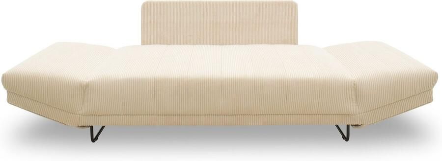 INOSIGN Slaapbank Jadelyn met inklapbare armleuningen slaapbank met pocketvering Breedte 250cm Binnenvering ribfluwelen bekleding incl. 2 armleuningkussens ligoppervlak 97 x 250 cm - Foto 5