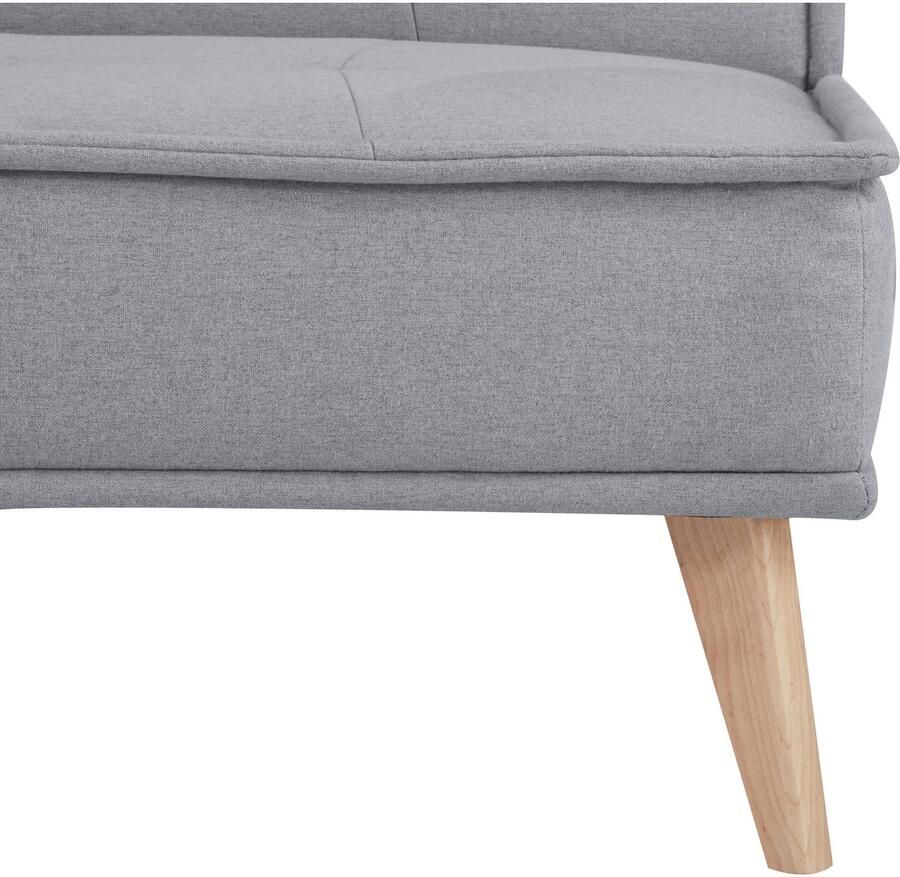 INOSIGN Slaapbank MENDOTA 181 cm 3-zits met slaapfunctie verstelbare rugleuning inklapmechanisme geweven stof