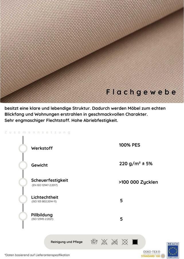 COLLECTION AB Hocker JOSY met comfortabele binnenvering naar wens te combineren