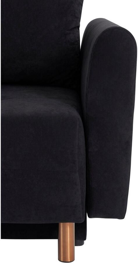 INOSIGN Slaapbank Nordic met binnenvering en metalen poten stiksels op de zitting - Foto 5