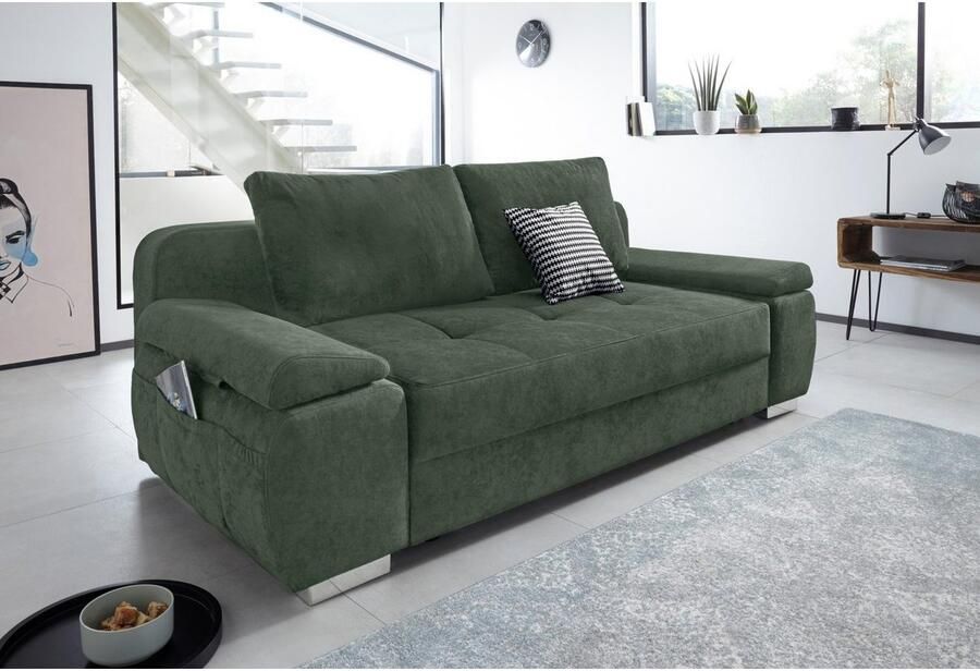 INOSIGN Slaapbank Pumo met boxspringuitvoering slaapfunctie en bedkist met binnenvering