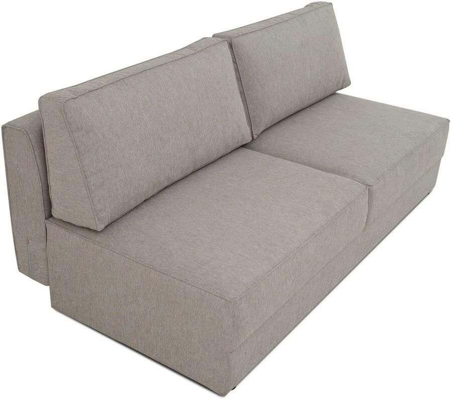 INOSIGN Slaapbank Simonton 3-zits Breedte 202 cm Ligoppervlak 202x146 cm incl. bedlade zachte structuurstof