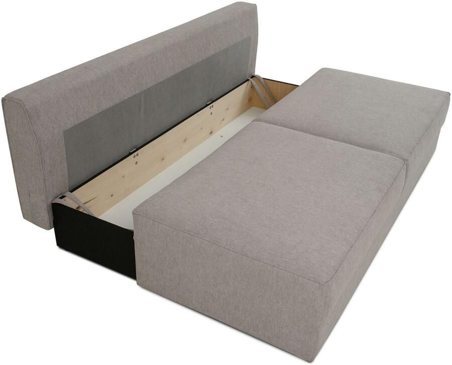 INOSIGN Slaapbank Simonton 3-zits Breedte 202 cm Ligoppervlak 202x146 cm incl. bedlade zachte structuurstof - Foto 2