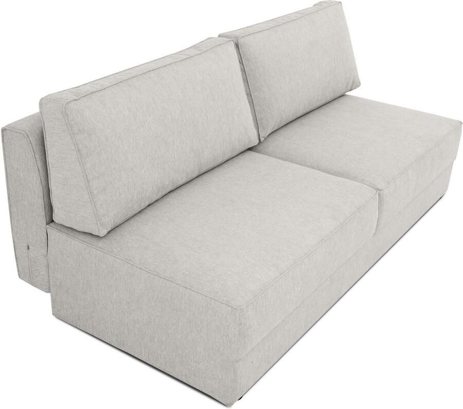INOSIGN Slaapbank Simonton 3-zits Breedte 202 cm Ligoppervlak 202x146 cm incl. bedlade zachte structuurstof