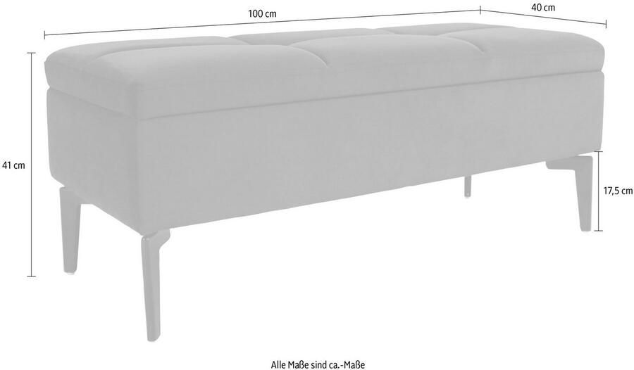 INOSIGN Slaapkamerbankje Galina Zitoppervlak doorgestikt met opbergruimte - Foto 3
