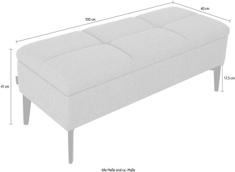 INOSIGN Slaapkamerbankje Galina Zitoppervlak doorgestikt met opbergruimte - Foto 3