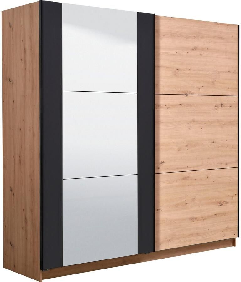 INOSIGN Zweefdeurkast Sardinia kledingkast met spiegel FSC -gecertificeerd inclusief binnenindeling 217x210x62 5 cm abs beschermranden - Foto 8