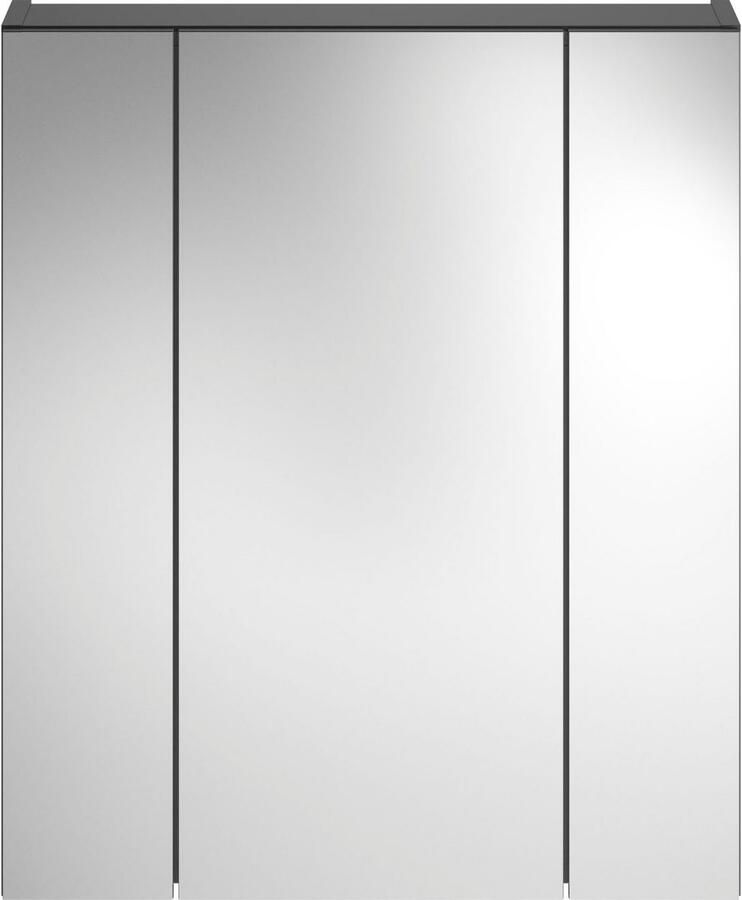 INOSIGN Spiegelkast Malmö breedte 60 cm 3 spiegeldeuren 9 vakken 6 planken in verschillende kleuren verkrijgbaar badkamermeubels spiegel badkamerkast badkamer - Foto 3