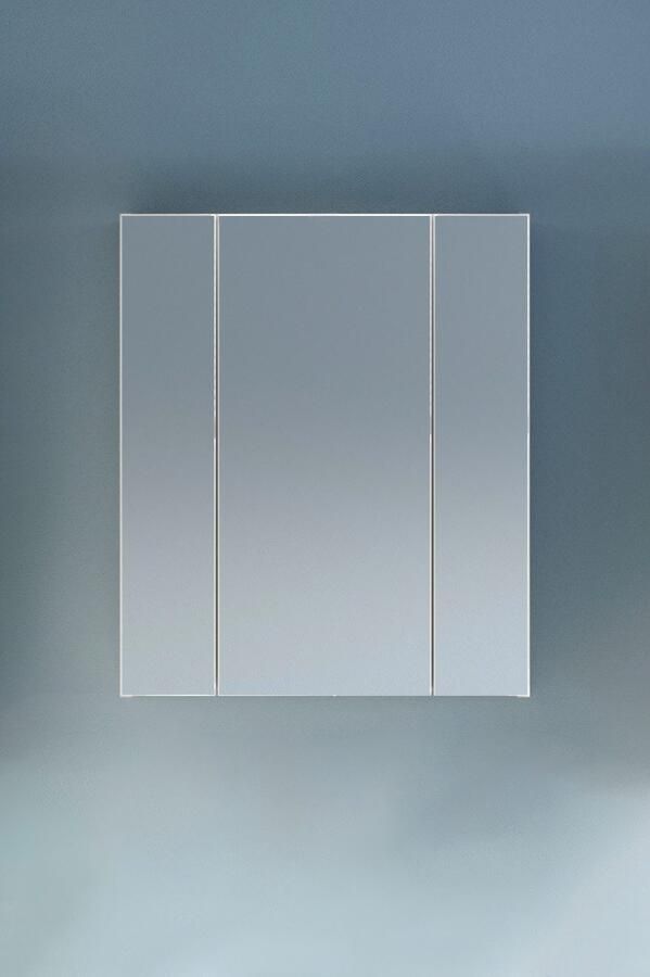 INOSIGN Spiegelkast Malmö breedte 60 cm 3 spiegeldeuren 9 vakken 6 planken in verschillende kleuren verkrijgbaar badkamermeubels spiegel badkamerkast badkamer - Foto 8