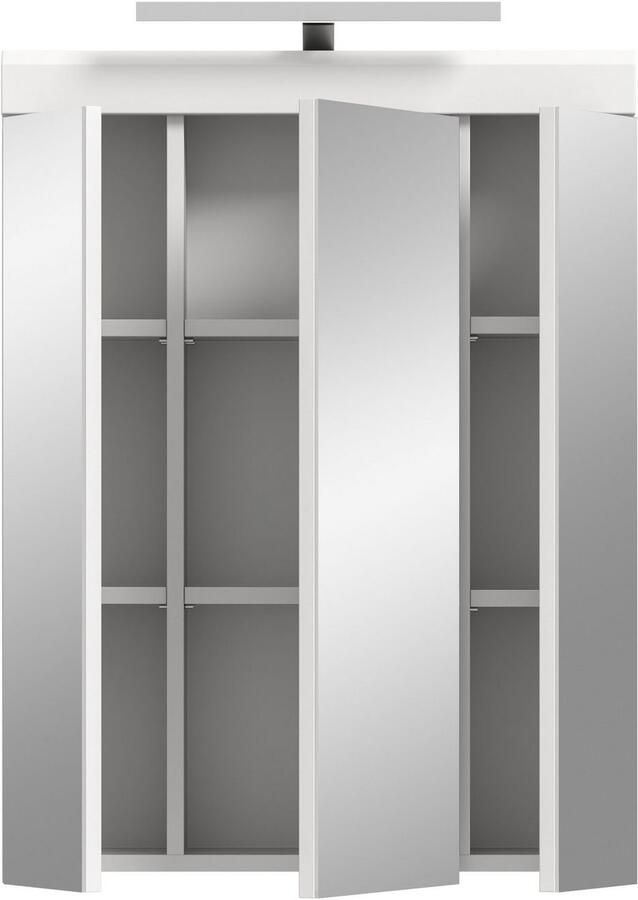 INOSIGN Spiegelkast Siena breedte 60 cm incl. verlichting 3 spiegelt deuren 9 vakken in verschillende kleuren verkrijgbaar badkamermeubels spiegel badkamerkast badkamer (set) - Foto 3