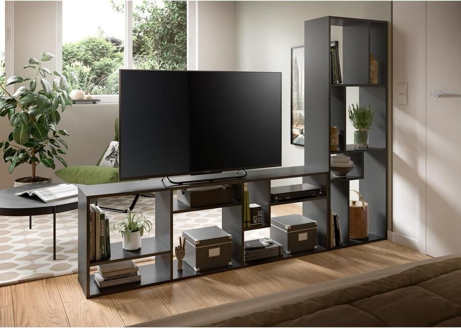 INOSIGN Staand rek Korak breedte 159 cm verticaal of horizontaal te monteren universaal inzetbaar rek lowboard roomdivider tv-meubels wandrek - Foto 2