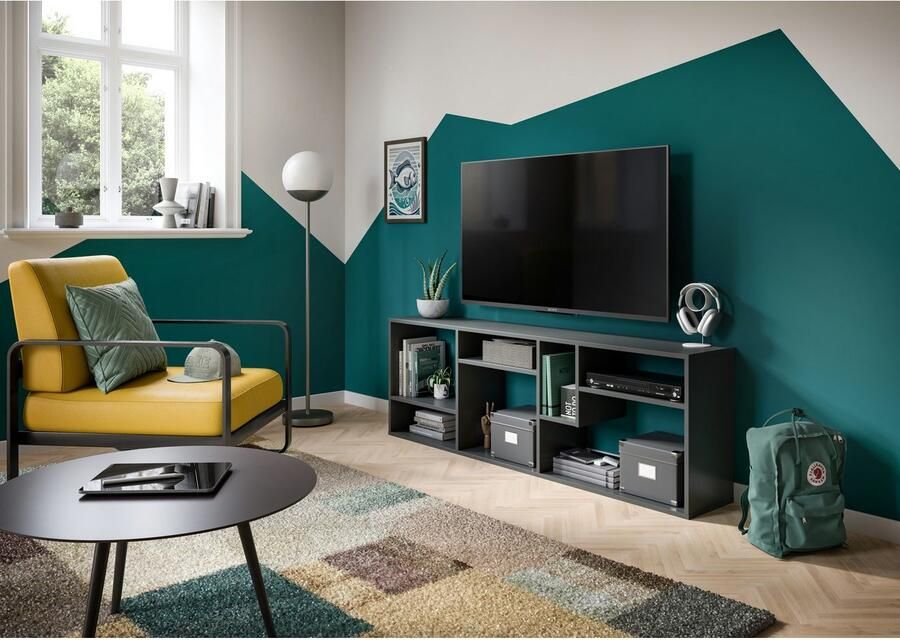 INOSIGN Staand rek Korak breedte 159 cm verticaal of horizontaal te monteren universaal inzetbaar rek lowboard roomdivider tv-meubels wandrek - Foto 4