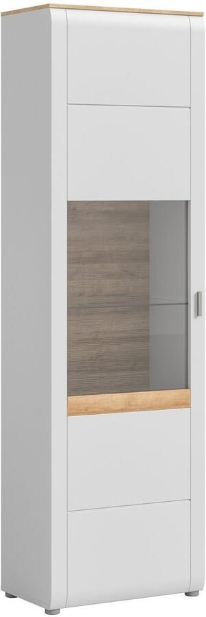 INOSIGN Staande vitrinekast Aska Hoogte 202 cm Metalen greep 1 Glazen deur 1 Glazen plank 6 Vakken (1 stuk) - Foto 5