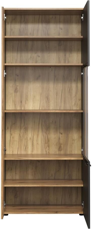 INOSIGN Staande vitrinekast Estepona Royale vitrine met natuurlijke ribbellook (B D H) 80 42 195 cm (1 stuk) - Foto 11