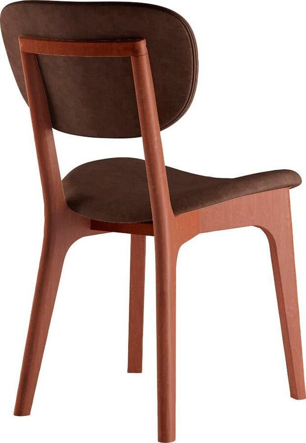 INOSIGN Stoel COZY Made in Italy Frame in beuken kersen- of notenhout massief hout designstoel (set 2 stuks) - Foto 4