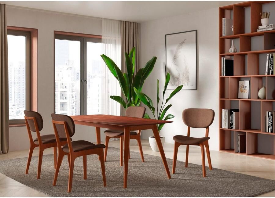 INOSIGN Stoel COZY Made in Italy Frame in beuken kersen- of notenhout massief hout designstoel (set 2 stuks) - Foto 3