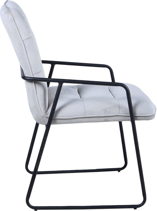 Artistiq Living Artistiq Eetkamerstoel Jamiro Velvet Lichtgrijs - Foto 3