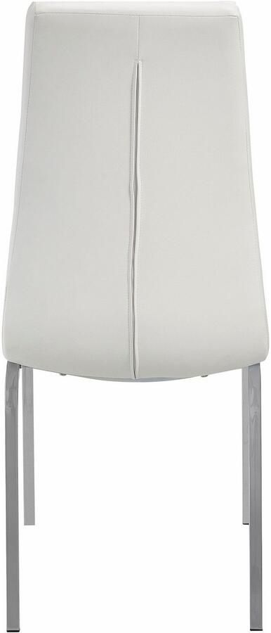 INOSIGN Stoel met 4 poten Paars (set van 2) bekleding in imitatieleer verchroomd metalen frame (set 2 stuks) - Foto 8