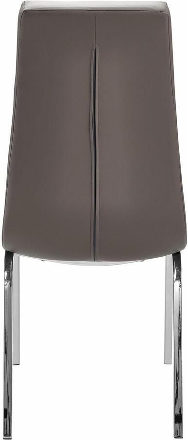 INOSIGN Stoel met 4 poten Paars (set van 2) bekleding in imitatieleer verchroomd metalen frame (set 2 stuks) - Foto 7