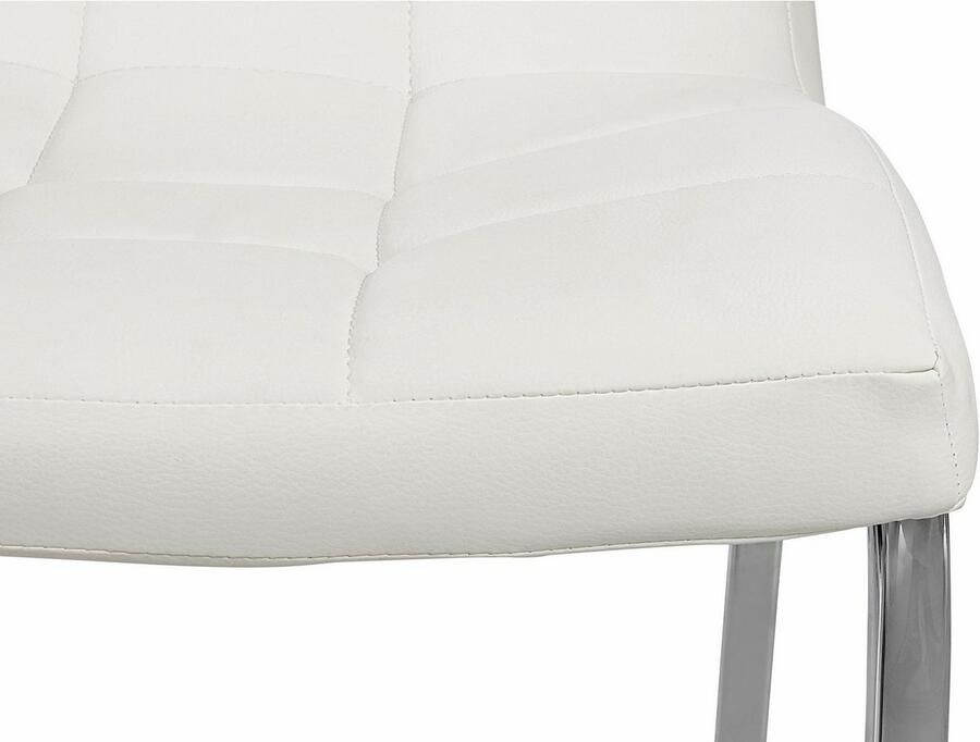 INOSIGN Stoel met 4 poten Paars (set van 2) bekleding in imitatieleer verchroomd metalen frame (set 2 stuks) - Foto 2