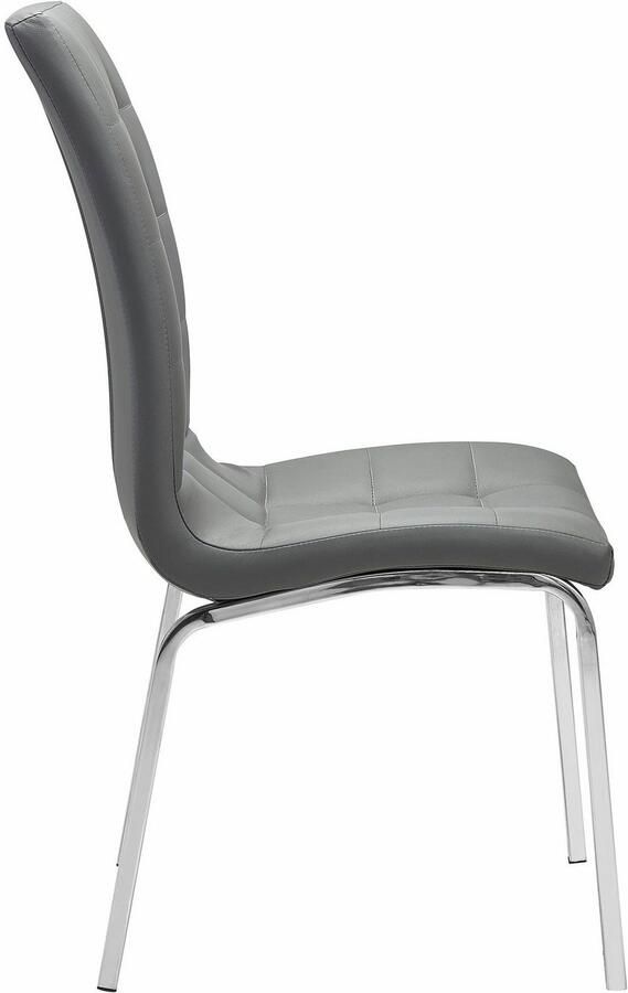 INOSIGN Stoel met 4 poten Paars (set van 2) bekleding in imitatieleer verchroomd metalen frame (set 2 stuks) - Foto 7