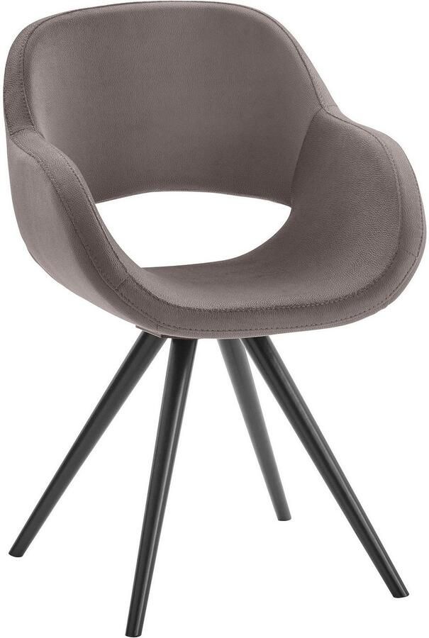 INOSIGN Stoel met armleuningen Aurora Frame van massief beukenhout in zwart gelakt (2 stuks) - Foto 6