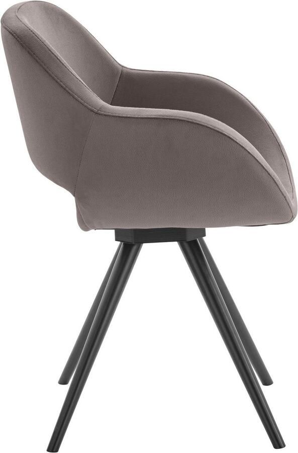 INOSIGN Stoel met armleuningen Aurora Frame van massief beukenhout in zwart gelakt (2 stuks) - Foto 8