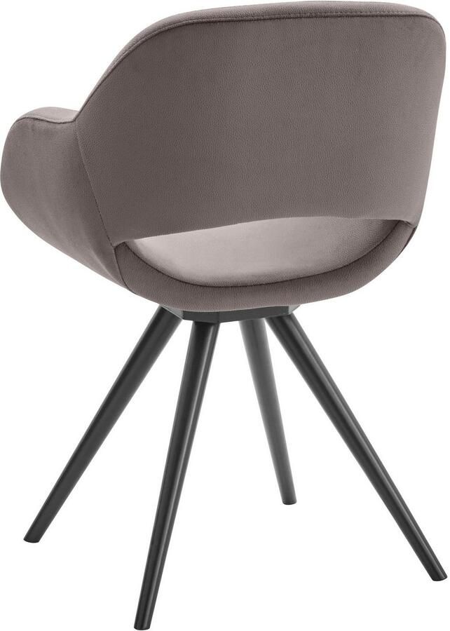 INOSIGN Stoel met armleuningen Aurora Frame van massief beukenhout in zwart gelakt (2 stuks) - Foto 3