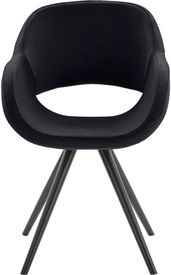 INOSIGN Stoel met armleuningen Aurora Frame van massief beukenhout in zwart gelakt (2 stuks) - Foto 10