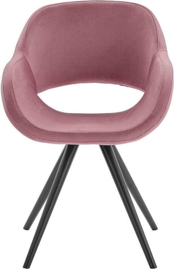 INOSIGN Stoel met armleuningen Aurora Frame van massief beukenhout in zwart gelakt (2 stuks) - Foto 7