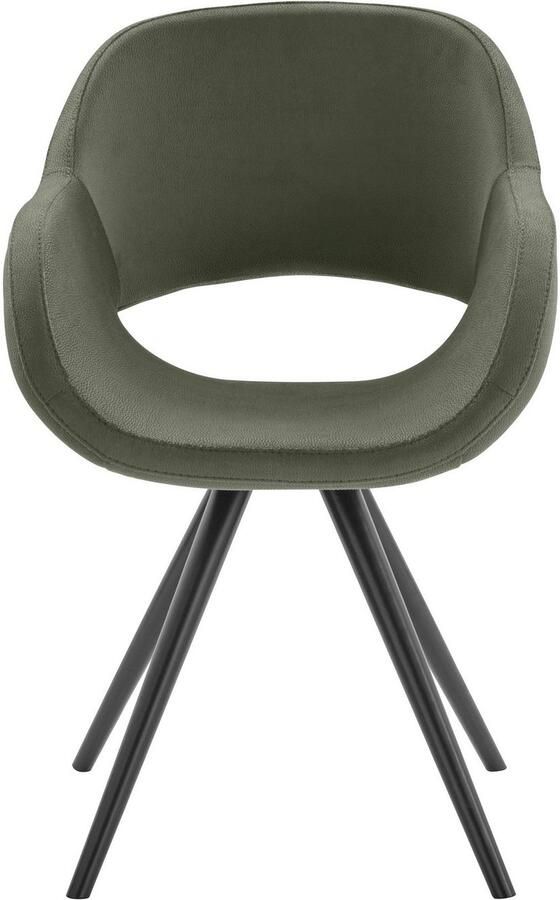 INOSIGN Stoel met armleuningen Aurora Frame van massief beukenhout in zwart gelakt (2 stuks) - Foto 9