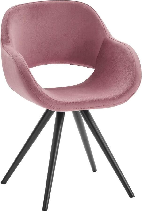 INOSIGN Stoel met armleuningen Aurora Frame van massief beukenhout in zwart gelakt (2 stuks) - Foto 5