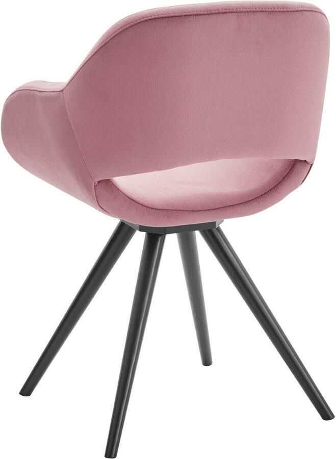 INOSIGN Stoel met armleuningen Aurora Frame van massief beukenhout in zwart gelakt (2 stuks) - Foto 3