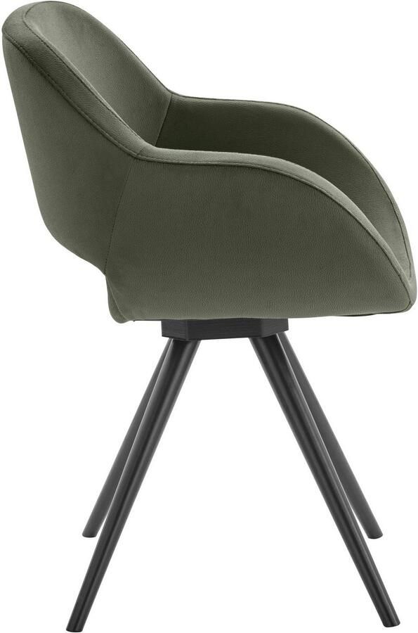 INOSIGN Stoel met armleuningen Aurora Frame van massief beukenhout in zwart gelakt (2 stuks) - Foto 8