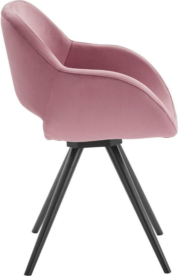 INOSIGN Stoel met armleuningen Aurora Frame van massief beukenhout in zwart gelakt (2 stuks) - Foto 8