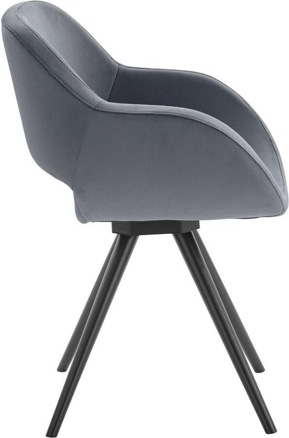 INOSIGN Stoel met armleuningen Aurora Frame van massief beukenhout in zwart gelakt (2 stuks) - Foto 8