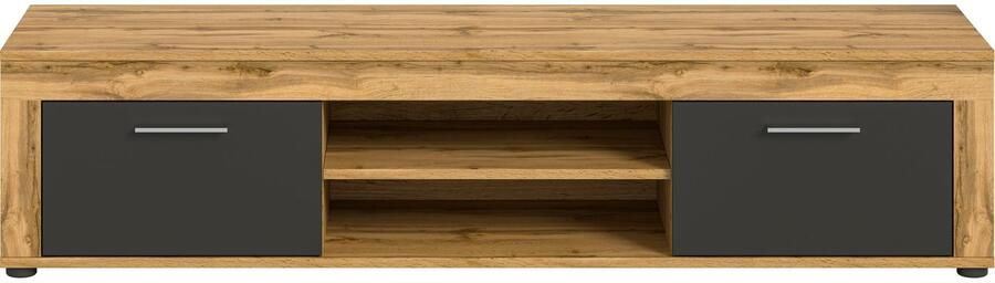 INOSIGN Tv-meubel Aosta breedte 160 cm in verschillende kleuruitvoeringen met 2 kleppen en 2 open vakken tv-bord mediabord tv-meubel - Foto 4