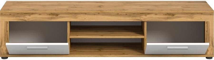 INOSIGN Tv-meubel Aosta breedte 160 cm in verschillende kleuruitvoeringen met 2 kleppen en 2 open vakken tv-bord mediabord tv-meubel - Foto 7