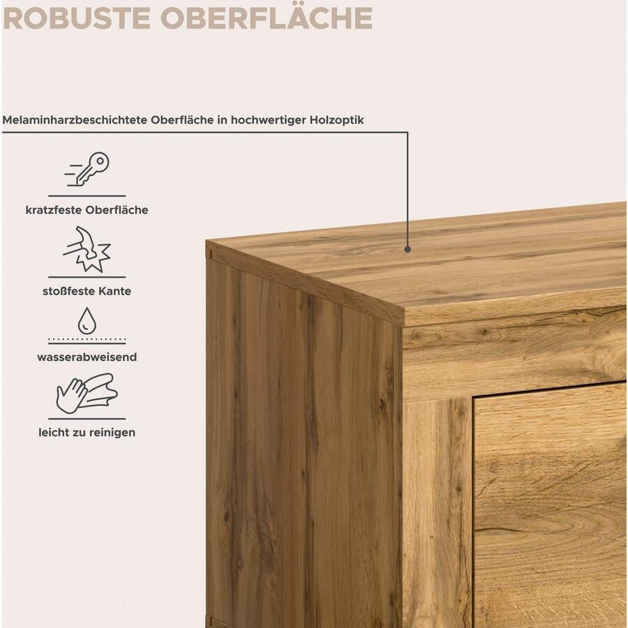 INOSIGN Tv-meubel Aosta breedte 160 cm in verschillende kleuruitvoeringen met 2 kleppen en 2 open vakken tv-bord mediabord tv-meubel - Foto 2