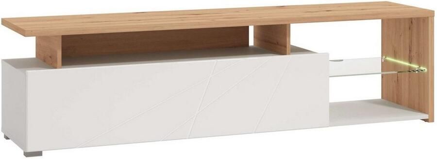 INOSIGN Tv-meubel Arctic TV-Board TV-kast Br. 170 cm met en zonder LED-verlichting front met frezing - Foto 3