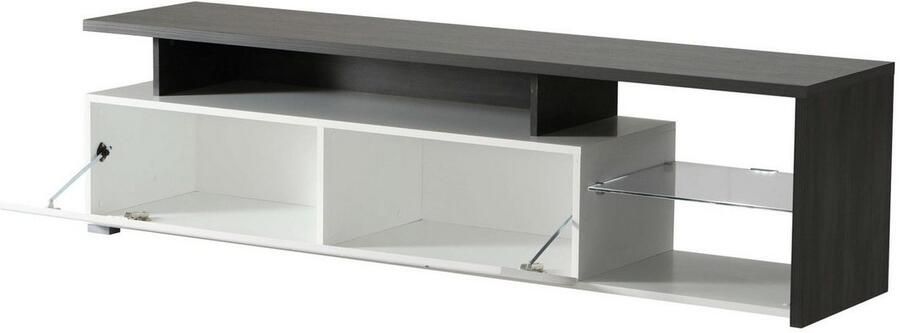 INOSIGN Tv-meubel Arctic TV-Board TV-kast Br. 170 cm met en zonder LED-verlichting front met frezing - Foto 5