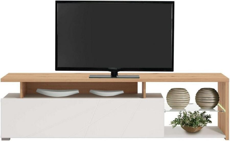 INOSIGN Tv-meubel Arctic TV-Board TV-kast Br. 170 cm met en zonder LED-verlichting front met frezing - Foto 2