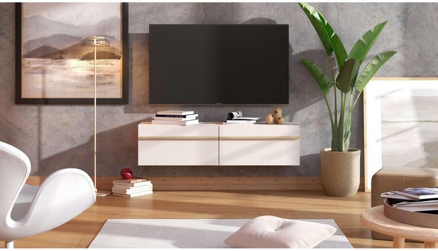 INOSIGN Tv-meubel Arles TV-kast Breedte 128 cm TV-kast TV-standaard Wandmontage - Foto 2
