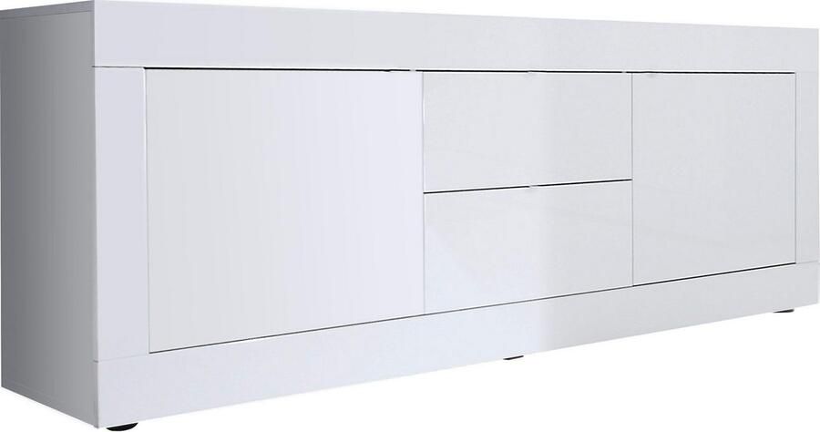INOSIGN Tv-meubel Basis breedte 210 cm TV-meubel 2 deuren 2 lades TV-kast Metalen handgreep moderne frame-uitstraling veel opbergruimte kleurkeuze - Foto 6