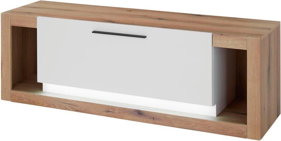 INOSIGN Tv-meubel Brixen moderne TV-kast commode in eik Evoke decor met wit Metalen grepen voldoende opbergruimte veelzijdig toepasbaar - Foto 8